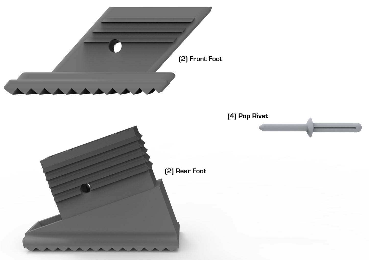 Safety Step Feet Replacement Kit - Front and Back