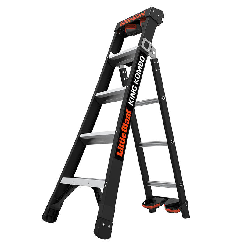 Black ladder with 'Little Giant' branding on a white background