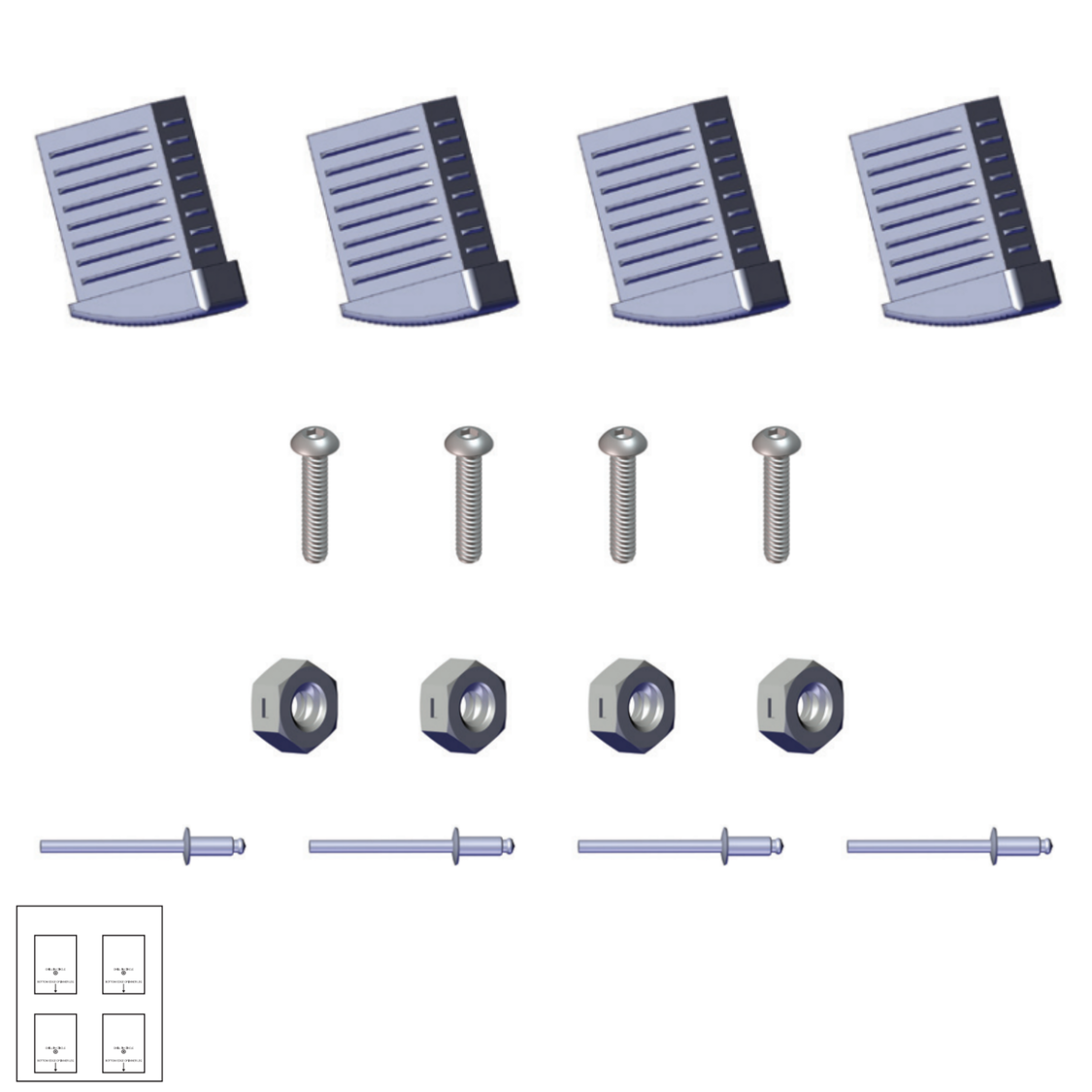 Inner Foot Replacement Kit for M26 Ladder