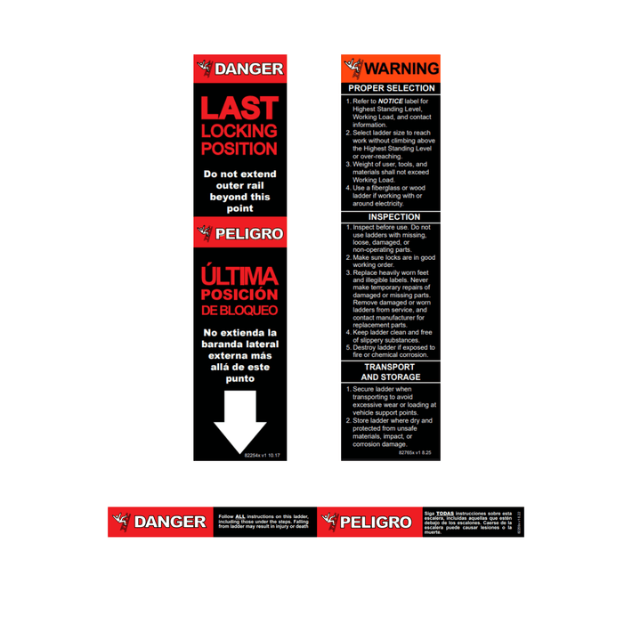 Label Kit (English/Spanish) for Fiberglass Select Step