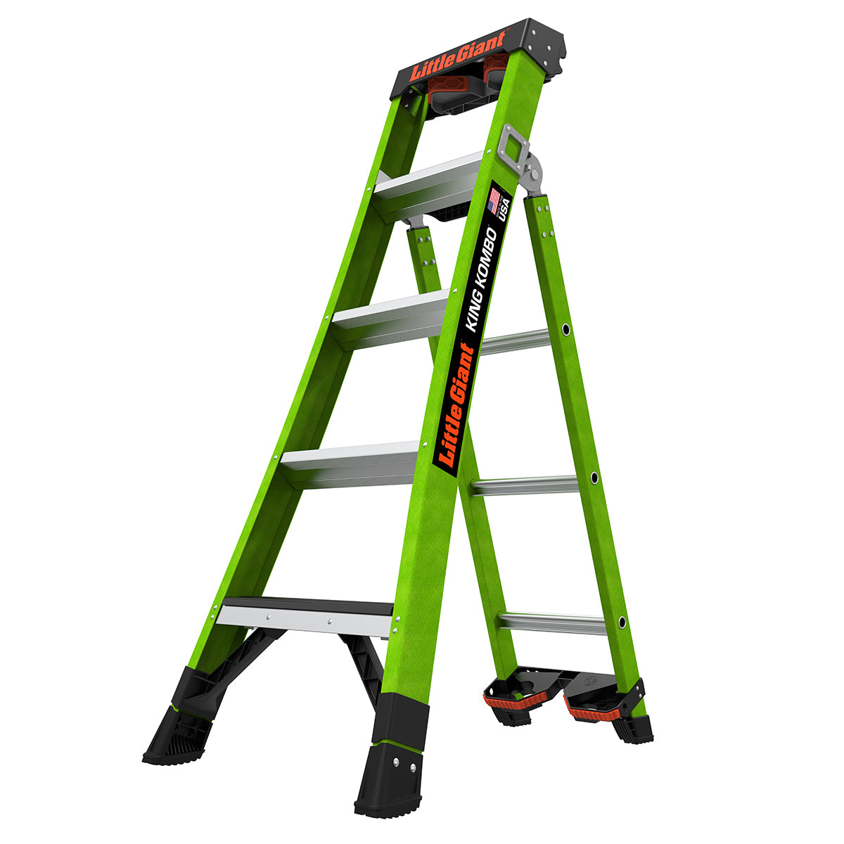 Little Giant King Kombo 8 ft. H Aluminum Telescoping Extension Ladder Type IA 300 lb. capacity Little Giant King Kombo 8 ft. H Aluminum Telescoping Extension Ladder Type IA 300 lb. capacity