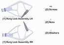 Rung Lock Accessory Replacement Kit for Extension Ladders