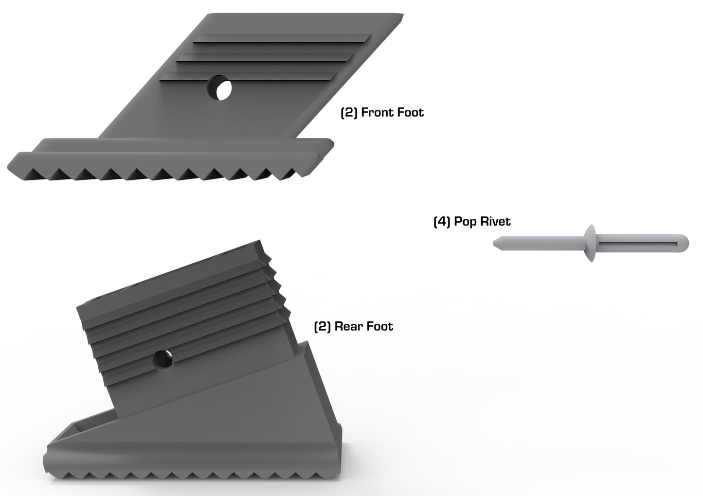 Jumbo Feet Replacement Kit - Front and Back