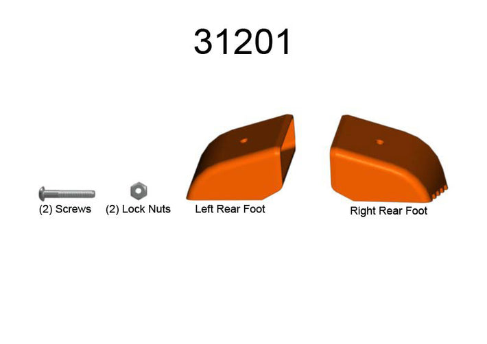 Rear Spreader Bar Foot Replacement Kit