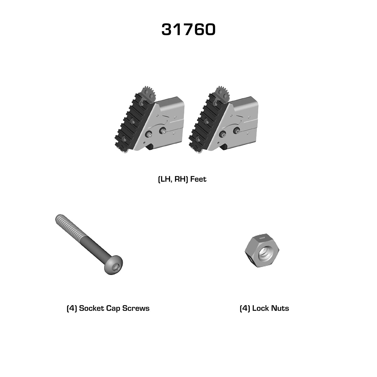 SURE-SET Foot Replacement Kit for HyperLite Ladder