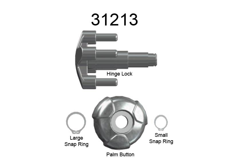 Hinge Lock/Palm Button Replacement Kit